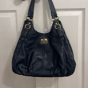Coach Madison Blue Leather Shoulder Bag